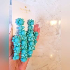Turquoise drop earrings by Kate Spade